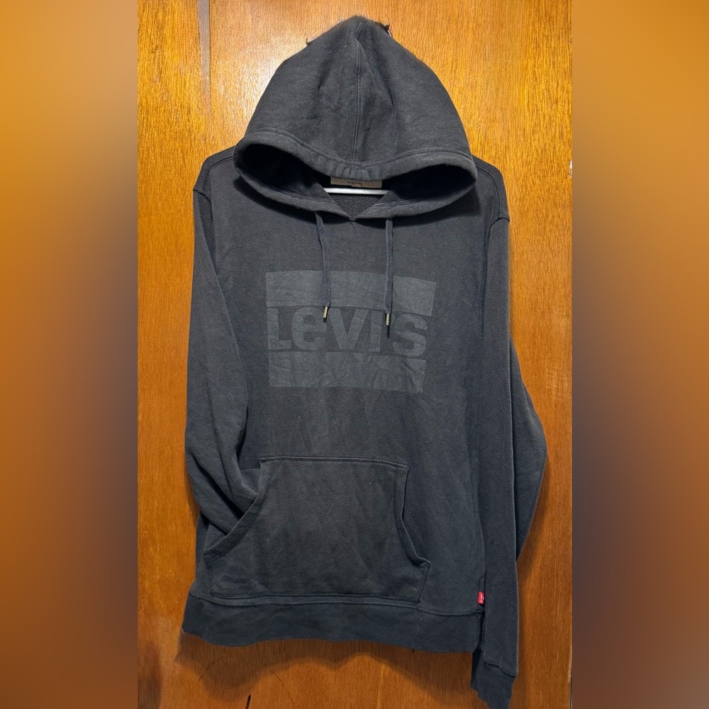 VANS Mens Graphic Hoodie Large Black Cotton Size L (see description)